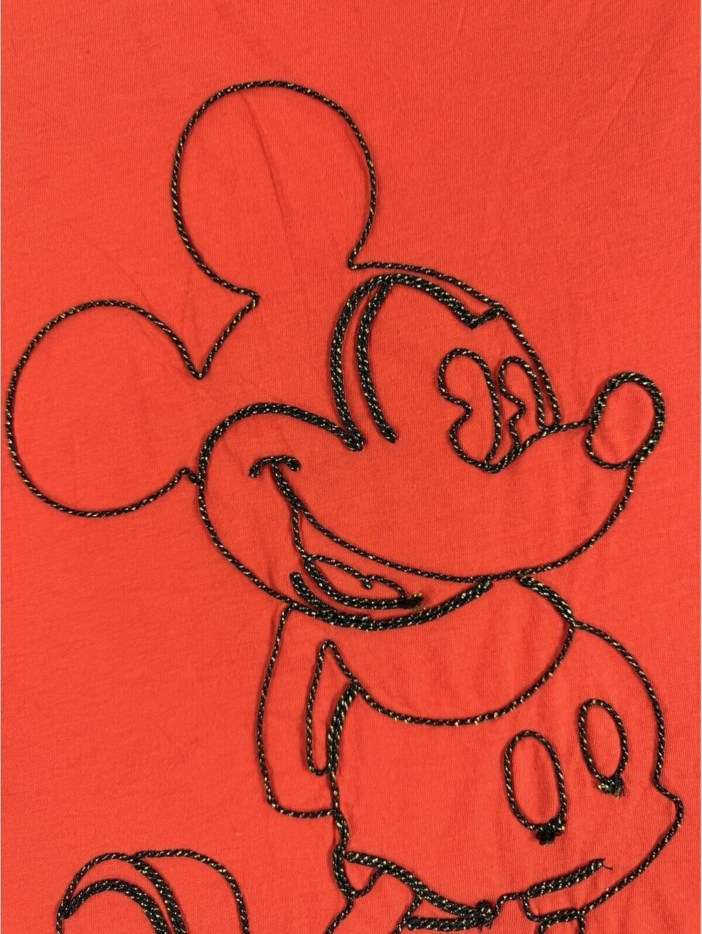 Disney Parks Top XL Womens Mickey Mouse Embroidered Walt Disney World Shirt Red